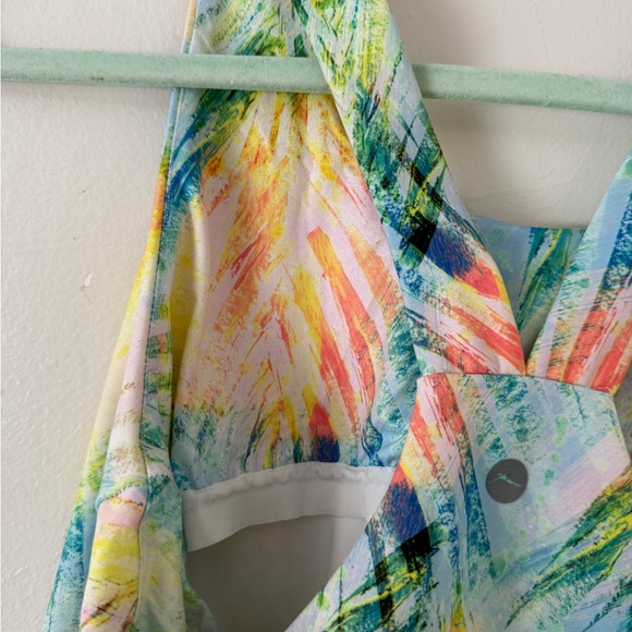 Gottex 2 Piece Athletic Skort & Top Set Womens L/XL Rainbow Workout Wear EUC - Picture 12 of 14